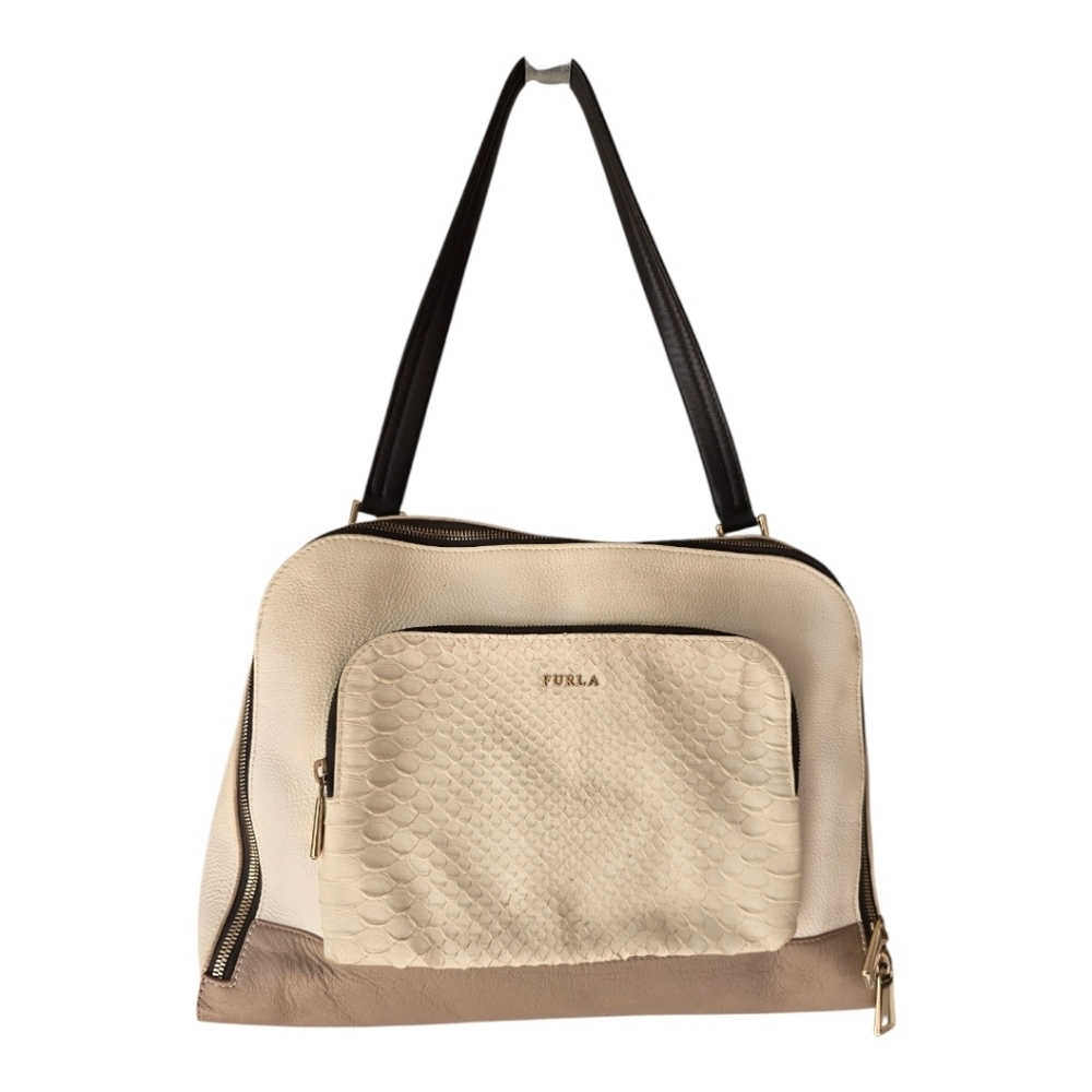 Furla Genuine Python Embossed One Shoulder Bag Po… - image 1